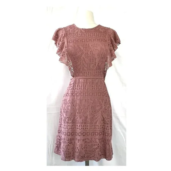 white christmas dresses Lottie Eyelet Mini Dress main image 1